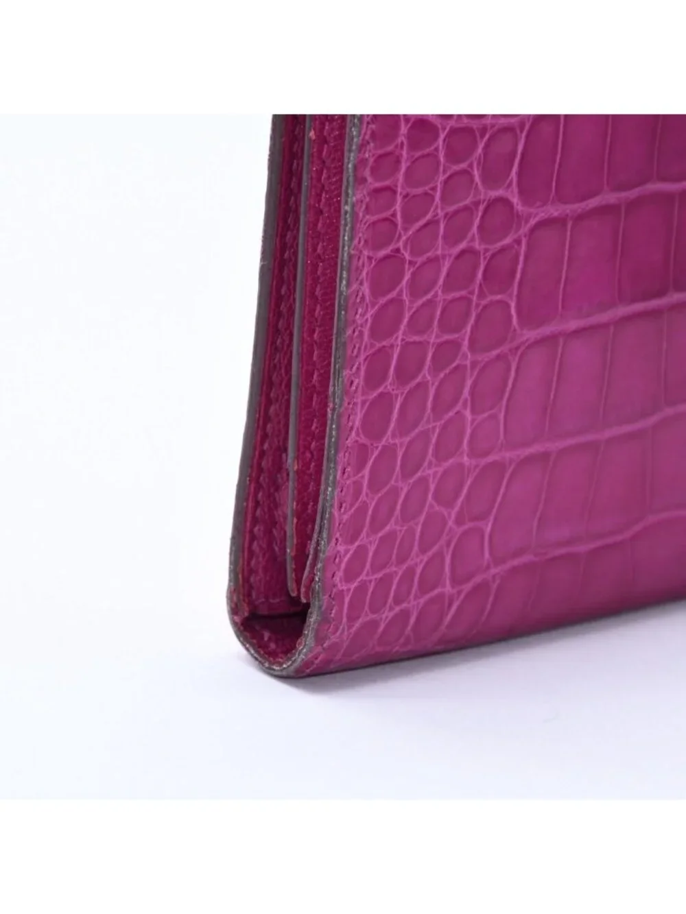 Hermes Wallet Bearn Soufflet Rose Scheherazade Purple Gold